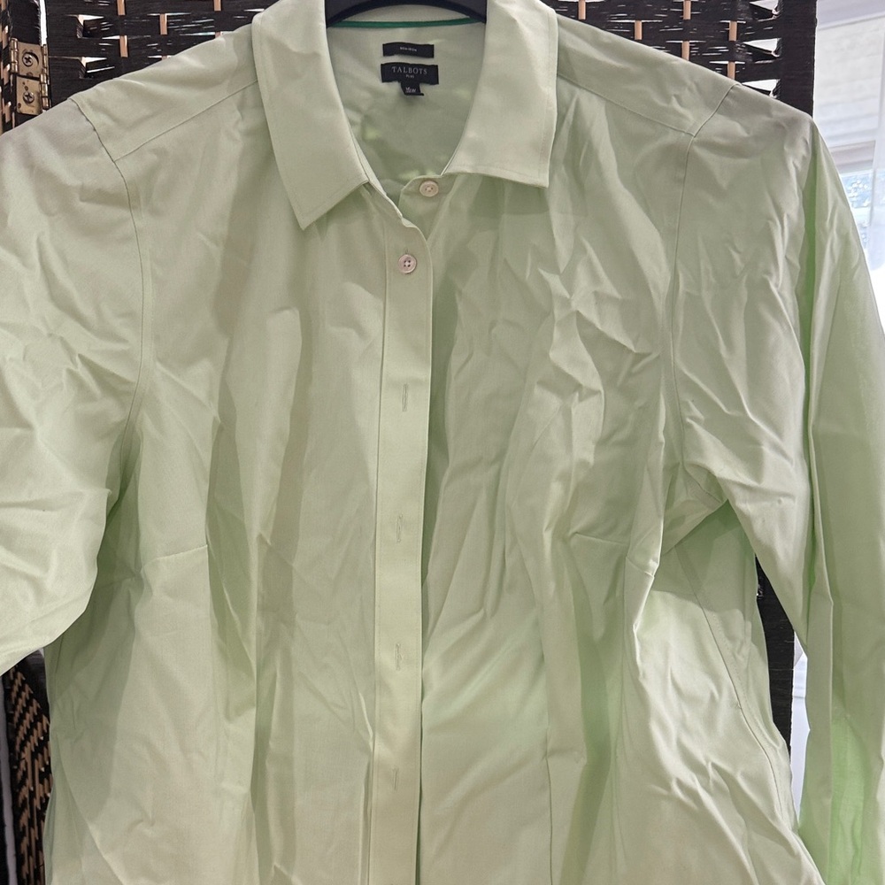 Talbots Light Green Button Down Shirt